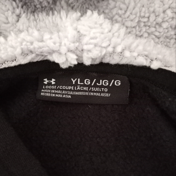 Under Armour Loose Fit Black Camo Hoodie Boys Size Large - Picture 11 of 12